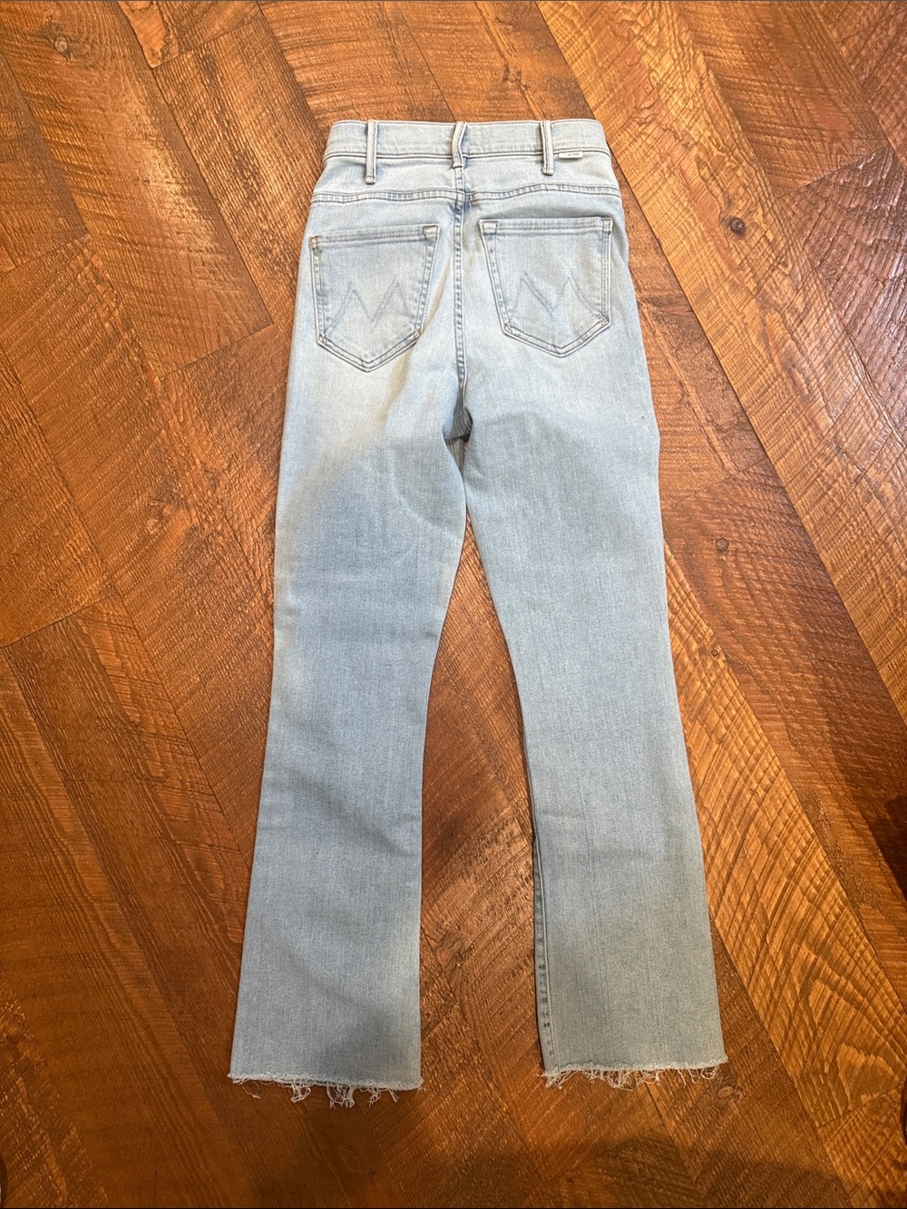 MOTHER The Hustler Ankle Fray When in Rome Cropped Bootcut Jeans Size 23